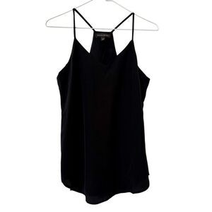 Banana Republic V-Neck Racerback 100% Silk Cami Black Tank Top Size XS
